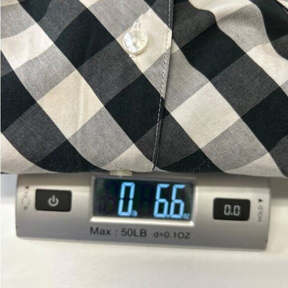 Alia Womens Black & White Plaid Button-Up Lightweight Shirt 20W - Picture 9 of 9